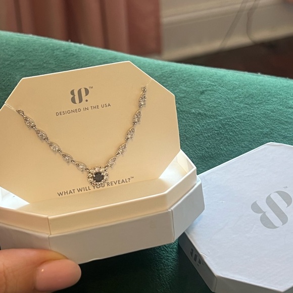 Bomb Party OG Necklace "Ultimate Trends" Black Ice Crystal and Rhodium - Picture 2 of 3